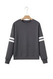 Varsity Striped Sleeve Loose Fit Sweatshirt- 8 Colors