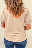 Basic Crew Neck Rolled Sleeve T-Shirt- 12 Colors