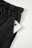 Mineral Wash Exposed Seam Wide Leg Cargo Pants- 3 Colors