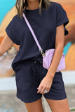Textured Short Sleeve Top and Shorts Set- 7 Colors