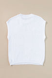 Flower Patch Knit Crew Neck Short Sleeve Sweater- 2 Colors