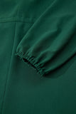 Solid Long Sleeve Button V-Neck Tiered Maxi Dress- 2 Colors