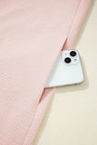 Light Pink Textured Flutter Sleeve Square Neck Bow Back Mini Dress