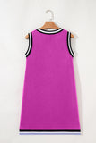 Contrast Trim V-Neck Sleeveless Mini Dress- 2 Colors