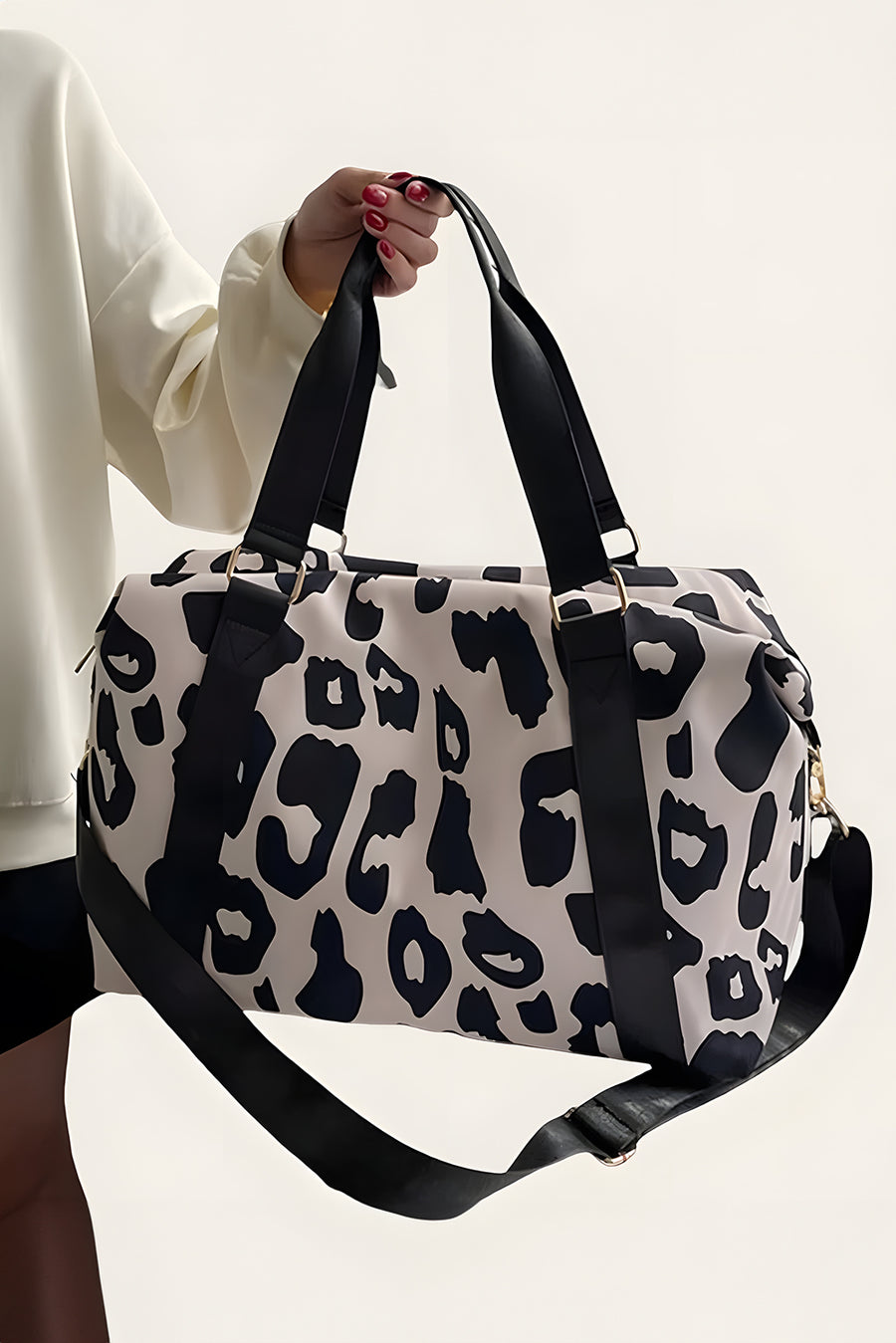 Leopard Print Luggage Tote Bag- 2 Colors