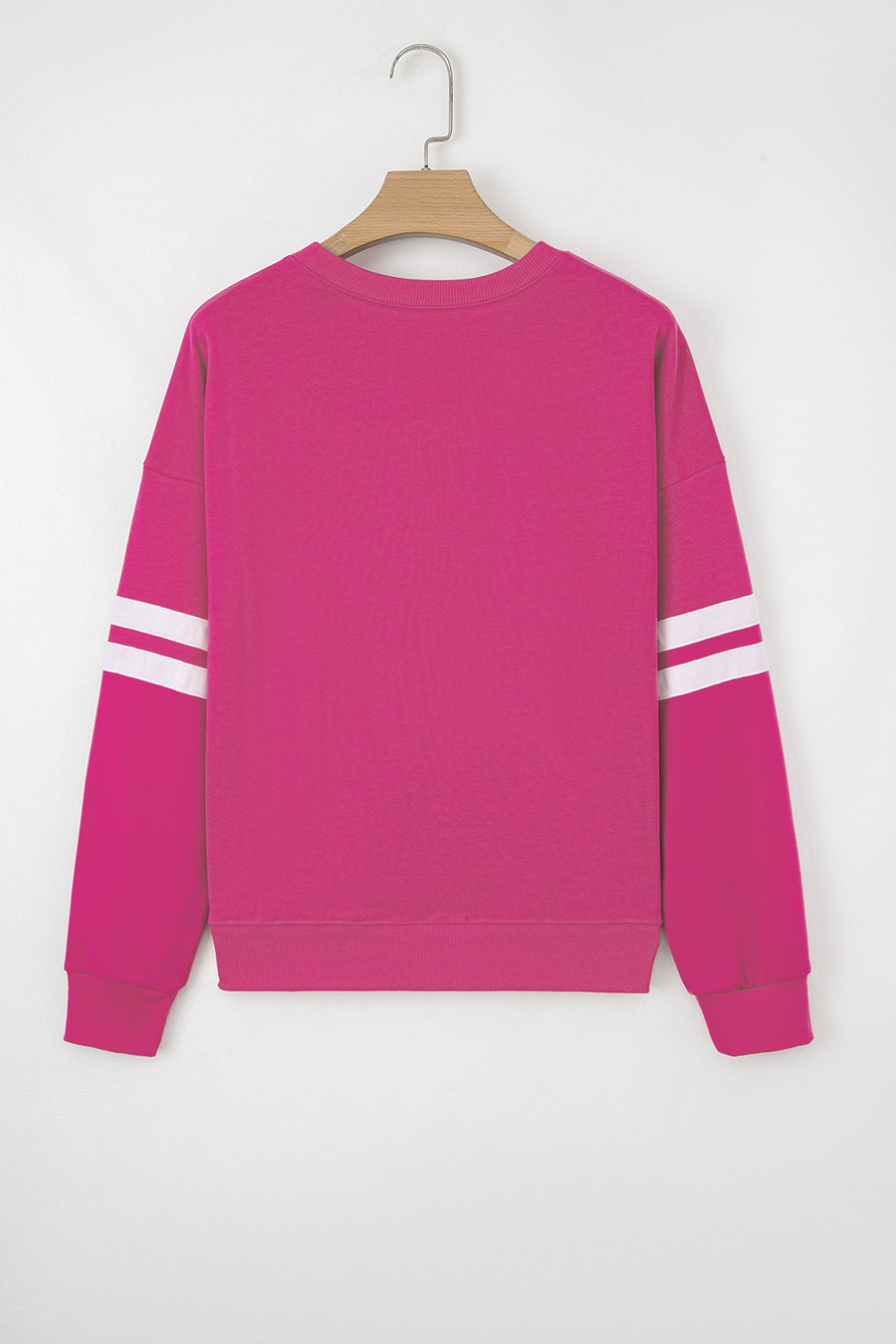Varsity Striped Sleeve Loose Fit Sweatshirt- 8 Colors