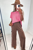 Solid Color Slit Hem Knit Top- 3 Colors