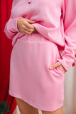 Zip-Up Sporty Pullover & Mini Skort Set- 3 Colors