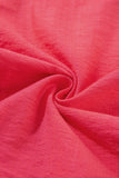 Puff Sleeve Color Block Frill V-Neck Blouse