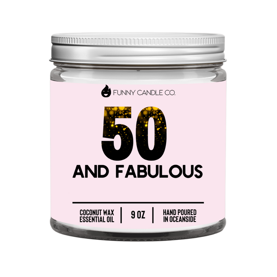 50 and Fabulous Candle