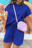 Textured Short Sleeve Top and Shorts Set- 7 Colors