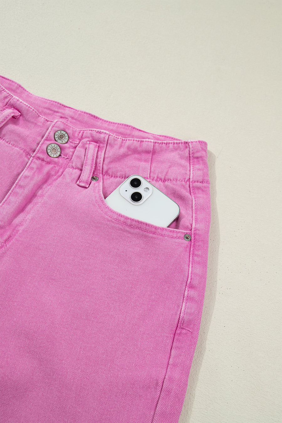 2-Button High Waist Wide Leg Jeans- 4 Colors