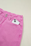 2-Button High Waist Wide Leg Jeans- 4 Colors
