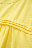Meadow Mist Green Tie Half Sleeve Pleated Detail Babydoll Blouse