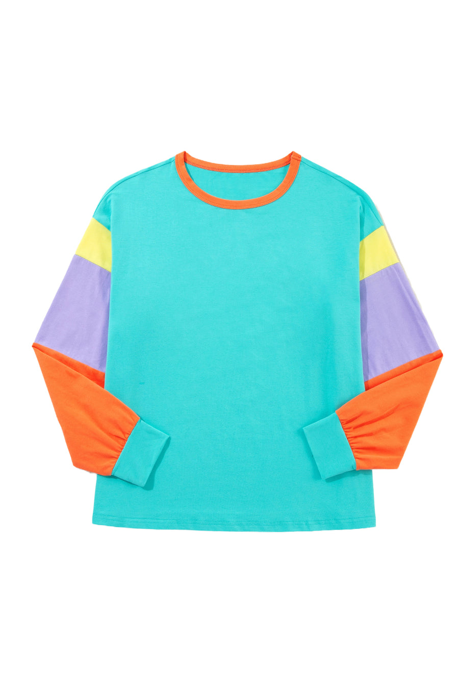 Color Block Long Sleeve Loose Fit Top- 3 Colors