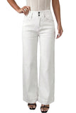 2-Button High Waist Wide Leg Jeans- 4 Colors