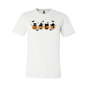 Unisex Black Cats, Pumpkins, & Bats Halloween T-Shirt-  7 Colors