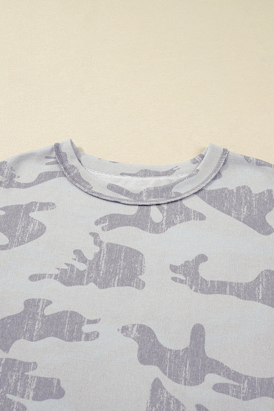 Multicolour Camouflage Print Round Neck Plus Size Sweatshirt