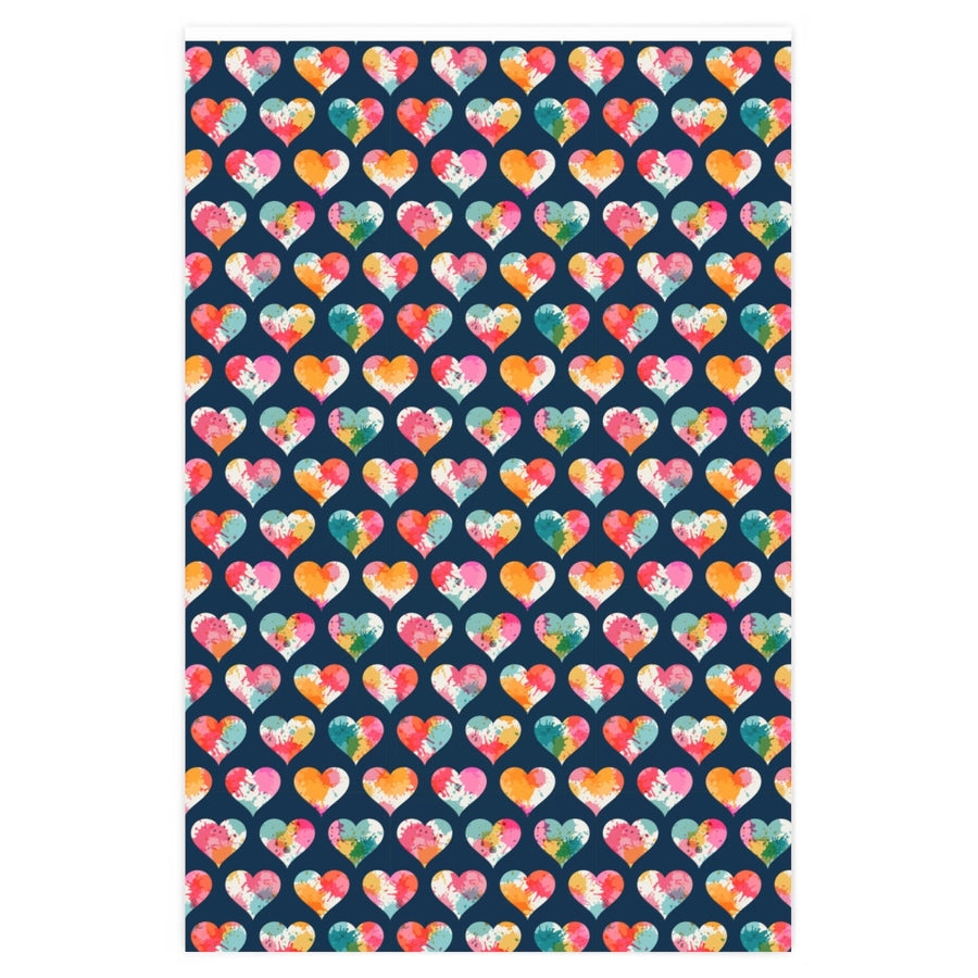 Tie Die Heart Wrapping Paper