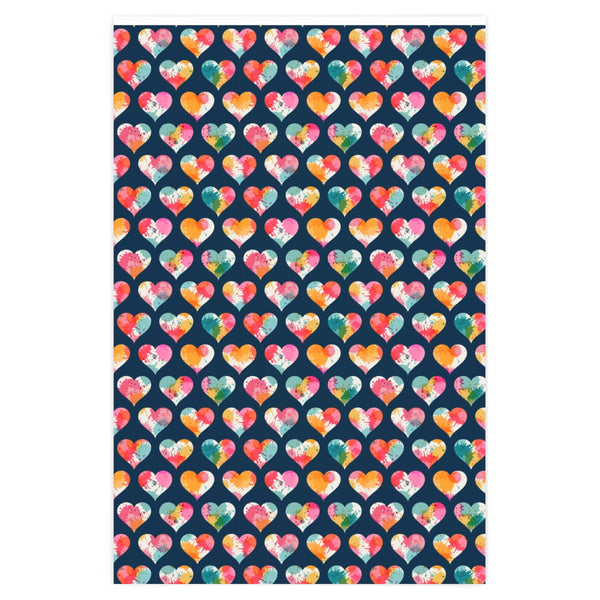 Tie Die Heart Wrapping Paper