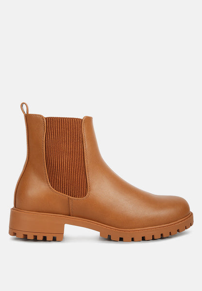 Prolt Chelsea Ankle Boots- Tan