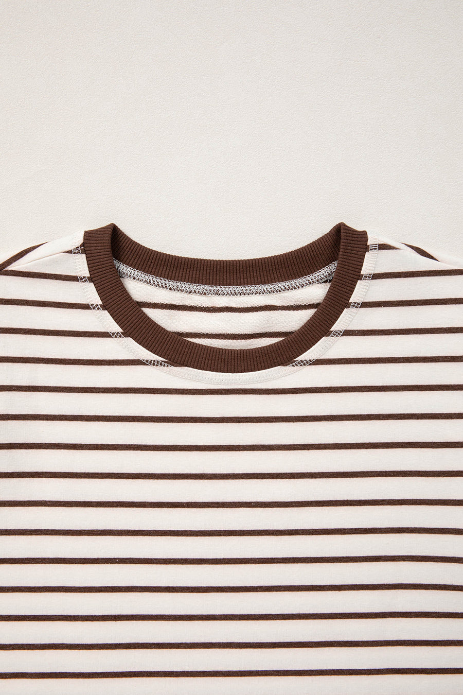 Striped Ribbed Crew Neck Muscle Tee- 2 Colors