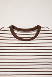 Striped Ribbed Crew Neck Muscle Tee- 2 Colors