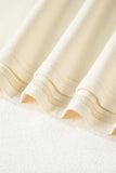White Color Block Short Sleeve Crew Neck T-Shirt