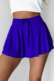 Ribbon Drawstring High-Waist Lined Tennis Skort- 6 Colors