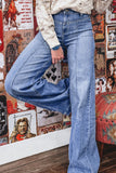 Center Seam Detail High Rise Jeans