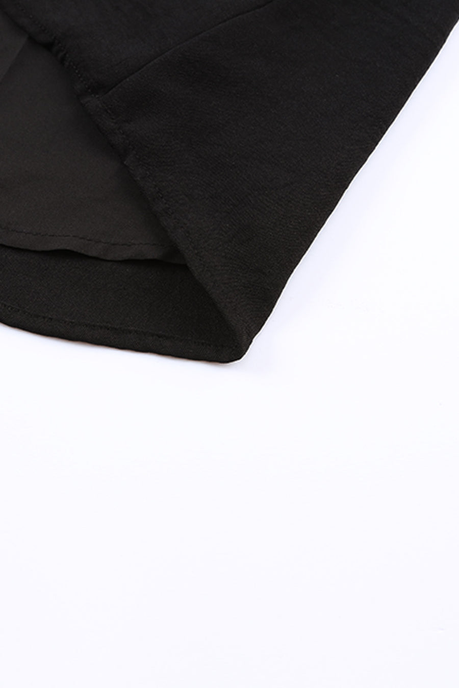 Black V-Neck Knotted Shoulder Tank Top