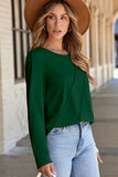 Asymmetric Seam Long Sleeve Shirt- 3 Colors