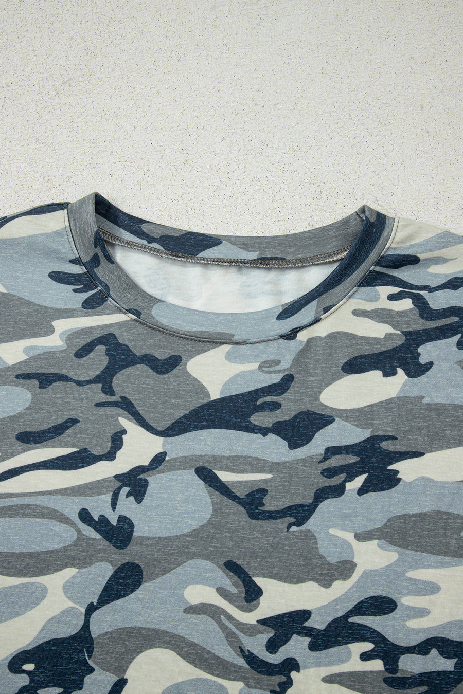 Heathered Camouflage Crew Neck Short Sleeve T-Shirt- 2 Colors