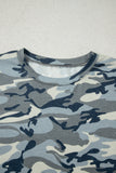 Heathered Camouflage Crew Neck Short Sleeve T-Shirt- 2 Colors