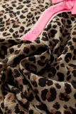 Leopard Print Contrast Trim Short Sleeve Button-Up Shirt