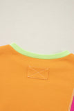 Color Block Patchwork Drop Shoulder Sweatshirt with Pockets- 2 Colors