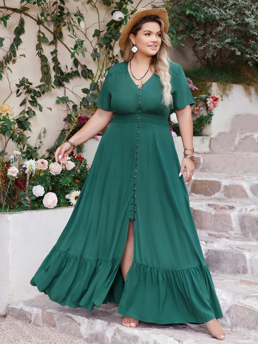 hunter green chiffon dress Eva Size M 3329 Hunter Green Bridesmaid Dress