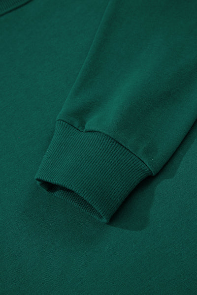 Varsity Striped Sleeve Drop Shoulder Sweatshirt and Shorts Set- 5 Colors