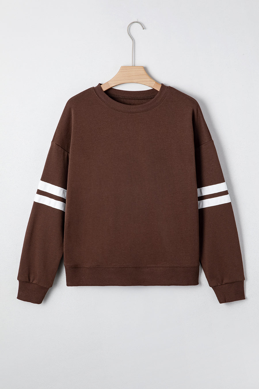 Varsity Striped Sleeve Loose Fit Sweatshirt- 8 Colors