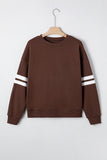 Varsity Striped Sleeve Loose Fit Sweatshirt- 8 Colors