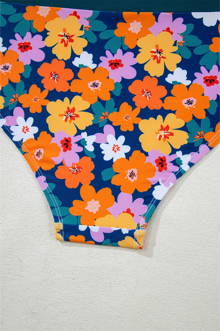Floral Print Cutout Racerback High-Waist Tankini- 2 Styles