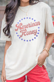 White American Honey Rhinestone Graphic T-Shirt
