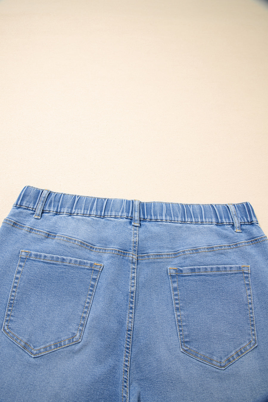 Plus Size Acid Wash Lace-Up Jeans- 4 Colors