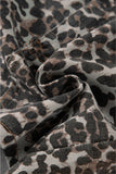 Leopard Print Denim Mini Skirt