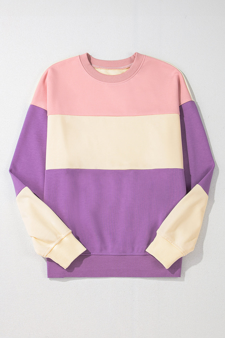 Color Block Drop Shoulder Sweatshirt- 4 Colors