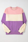 Color Block Drop Shoulder Sweatshirt- 4 Colors
