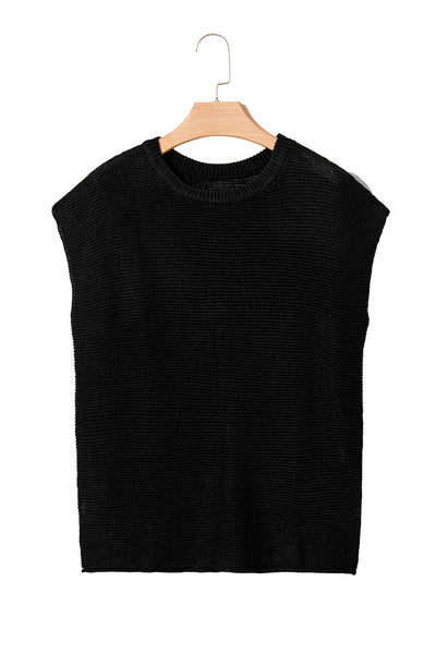 Solid Color Slit Hem Knit Top- 3 Colors