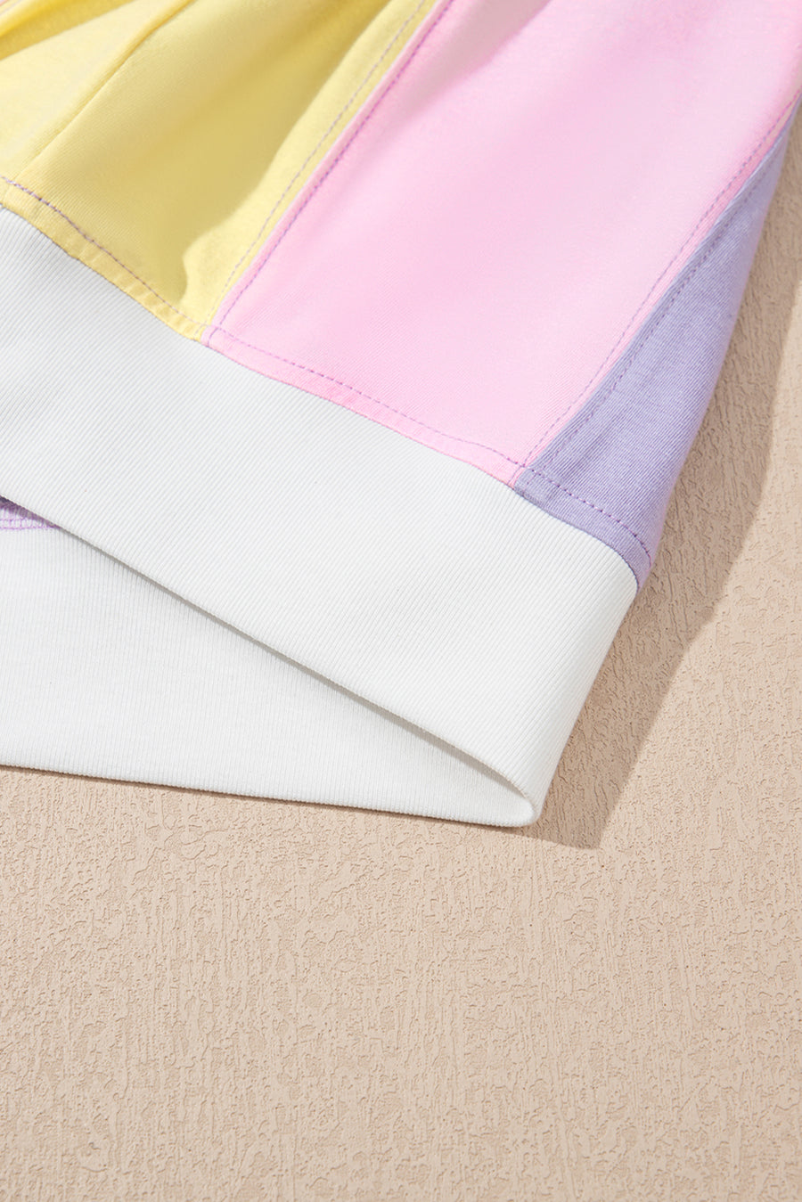Pastel Color Block Patchwork Oversized T-Shirt
