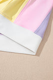 Pastel Color Block Patchwork Oversized T-Shirt