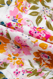 Multicolored Floral Short Sleeve V-Neck High Waist Maxi Dress